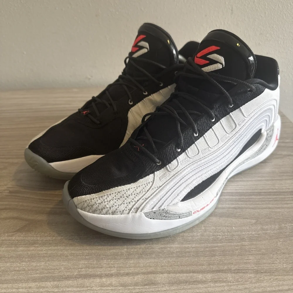 Jordan Luka 4 White Cement HF0823-101 Men's Basketball Shoes White Black Sz 11.5